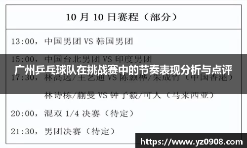 广州乒乓球队在挑战赛中的节奏表现分析与点评